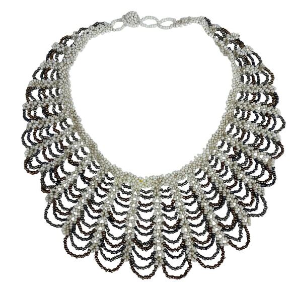 Vintage Handmade Native American Seed Bead Choker Necklace - Picture 1 of 4